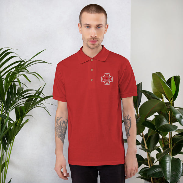 Swedenborg Cross Embroidered Polo Shirt