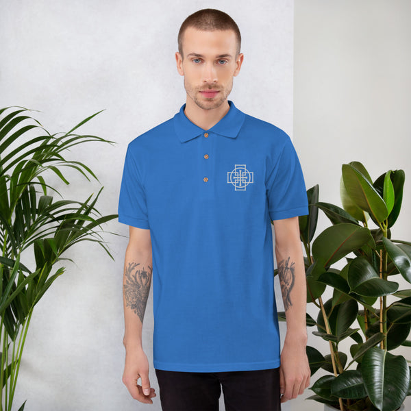 Swedenborg Cross Embroidered Polo Shirt