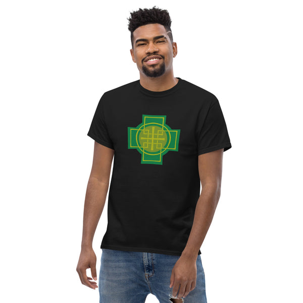 Green Swedenborg cross - Men's heavyweight tee